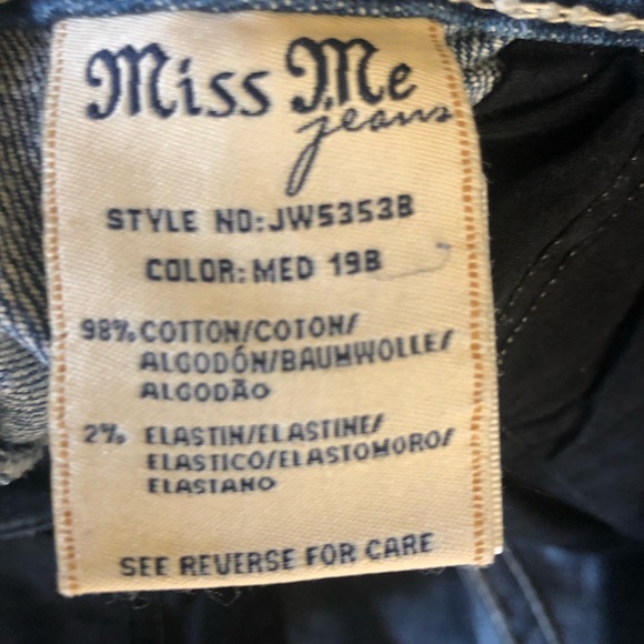 Miss Me Denim Jeans size 28 Boot Cut - Picture 11 of 13